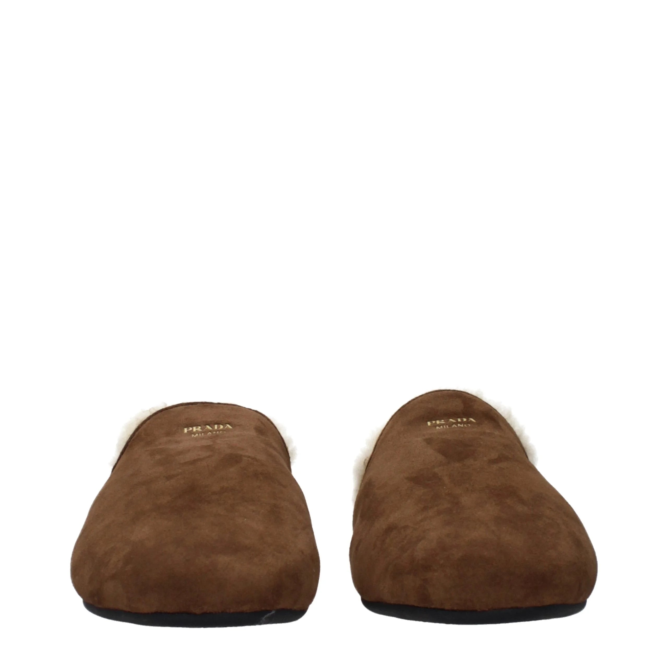 Prada Brown Leather Slippers - EU36.5/US6.5