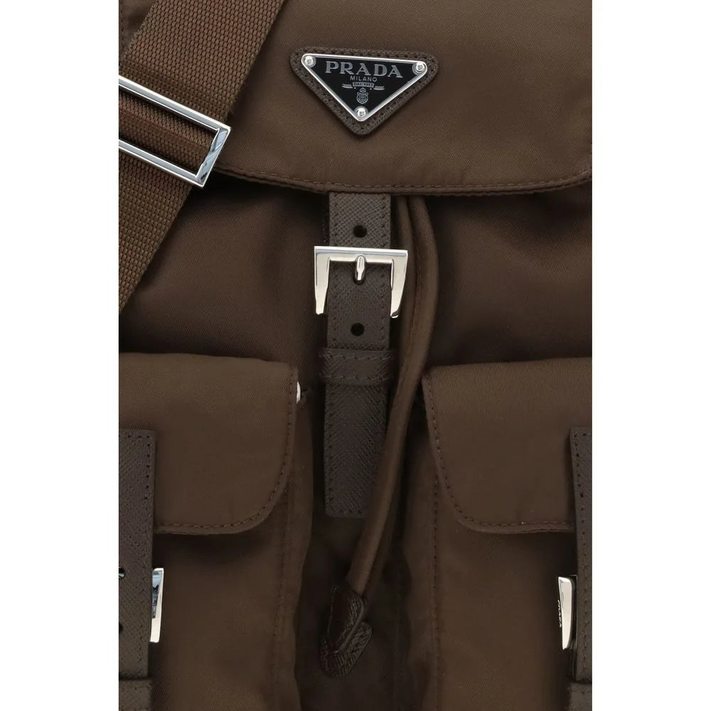Prada Brown Nylon Backpack
