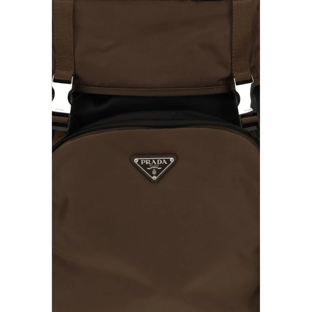 Prada Brown Recycled Polyamide Backpack