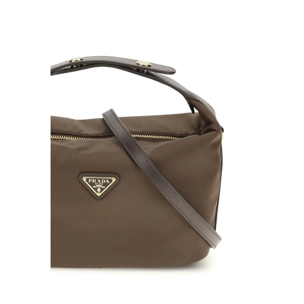 Prada Brown Recycled Polyamide Shoulder Bag