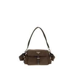 Prada Brown Recycled Polyamide Shoulder Bag