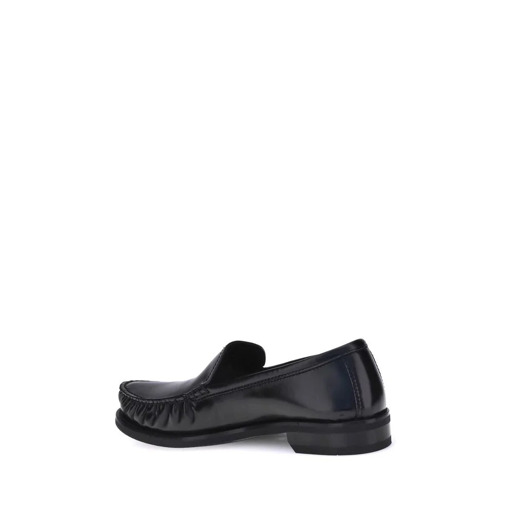 Prada Brushed Leather Loafers - Flats