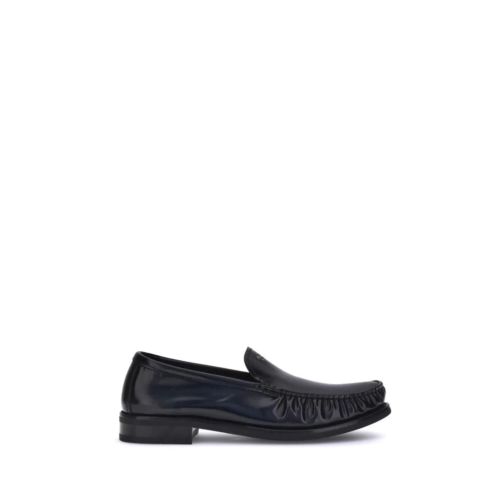 Prada Brushed Leather Loafers - Flats