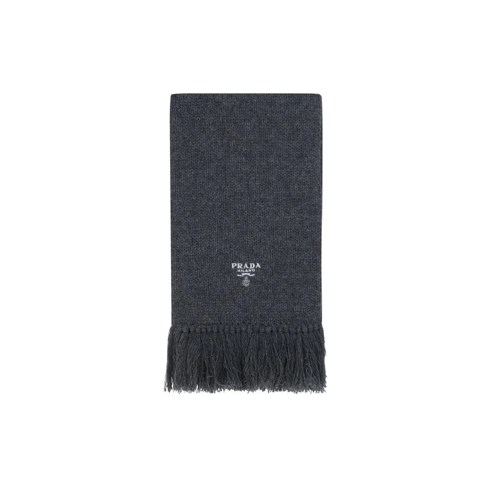 Prada Gray Cashmere Scarf