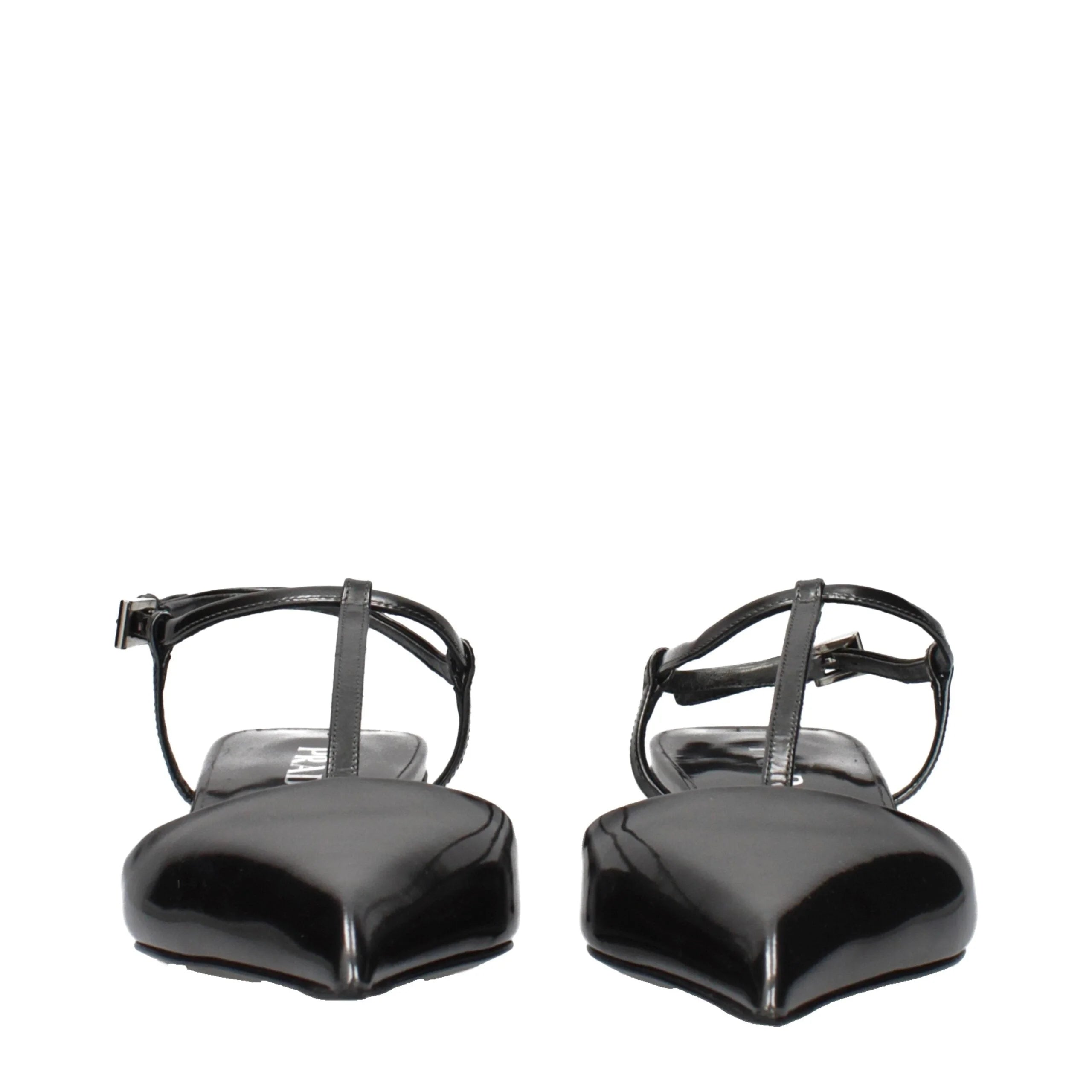 Prada Gray Leather Flat Sandals - EU36.5/US6.5