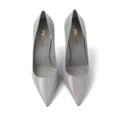 Prada Gray Leather High Heel Pumps - EU36.5/US6.5