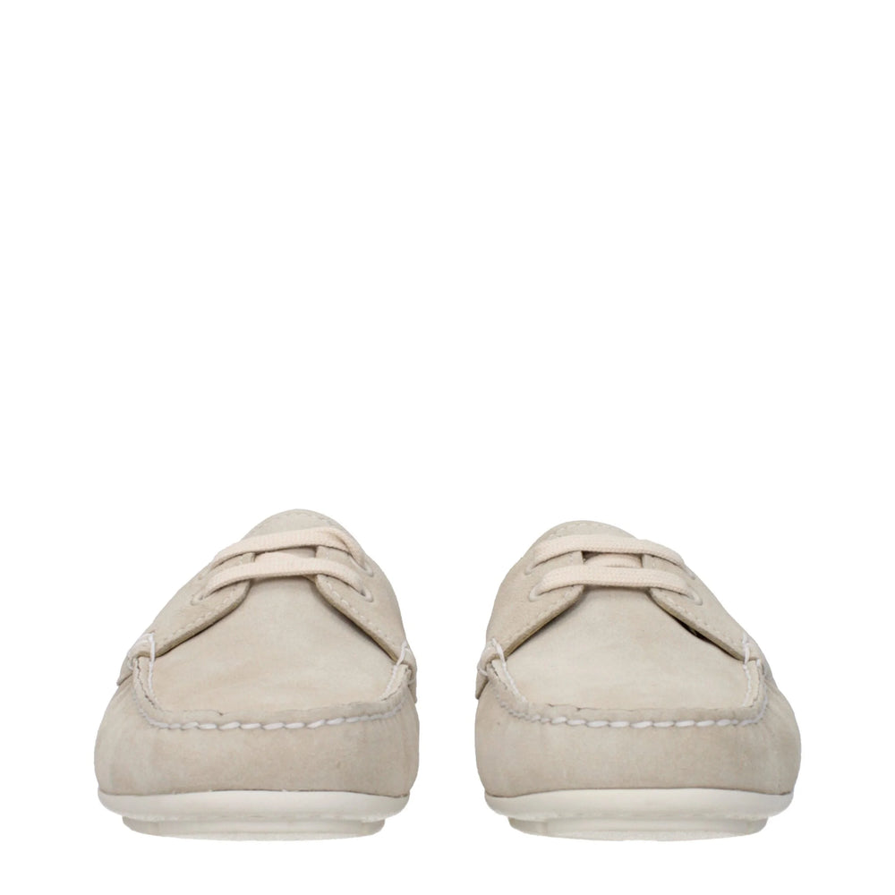 Prada Gray Leather Slip-On Loafers - EU36/US6