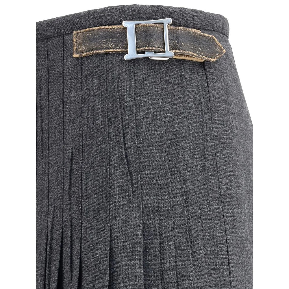 Prada Gray Mohair Long Skirt - IT38 | S