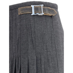 Prada Gray Mohair Long Skirt - IT38 | S