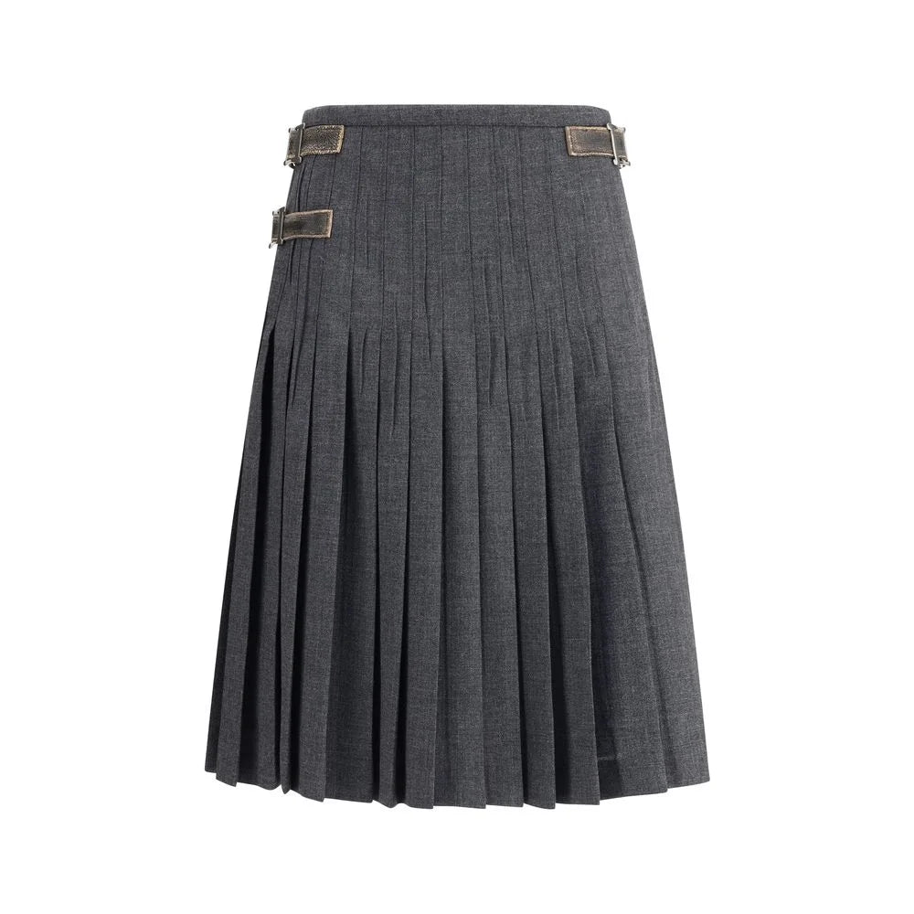 Prada Gray Mohair Long Skirt - IT38 | S