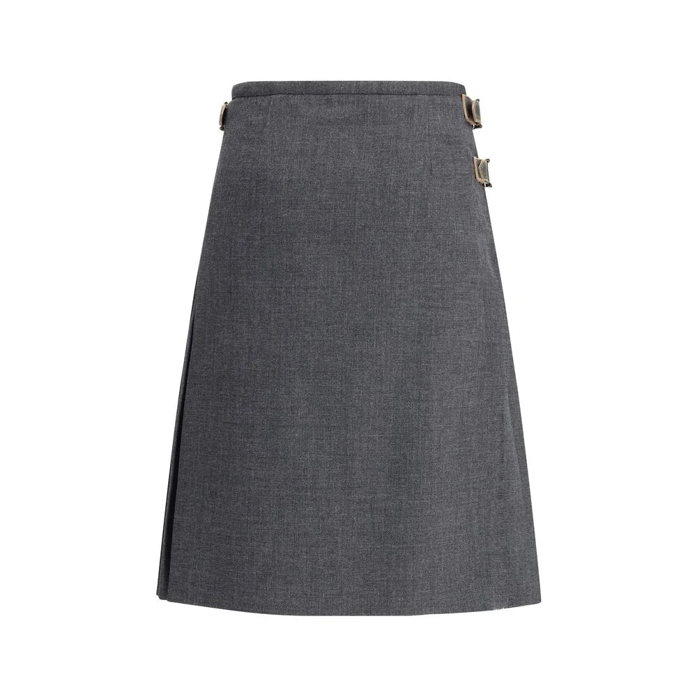 Prada Gray Mohair Long Skirt - IT38 | S