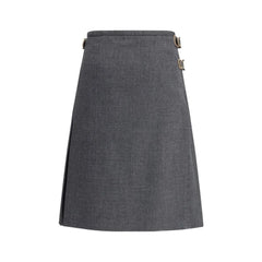 Prada Gray Mohair Long Skirt - IT38 | S