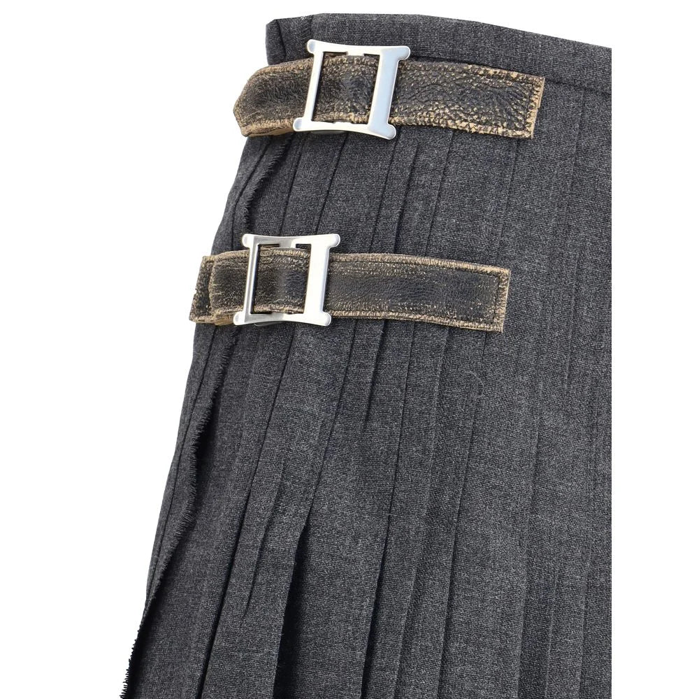 Prada Gray Mohair Long Skirt - IT40 | M