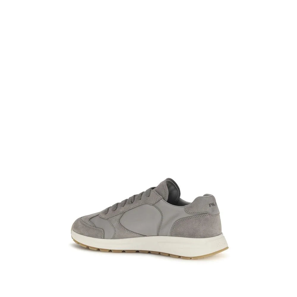 Prada Gray Recycled Polyamide Athletic Sneakers - EU40/US7
