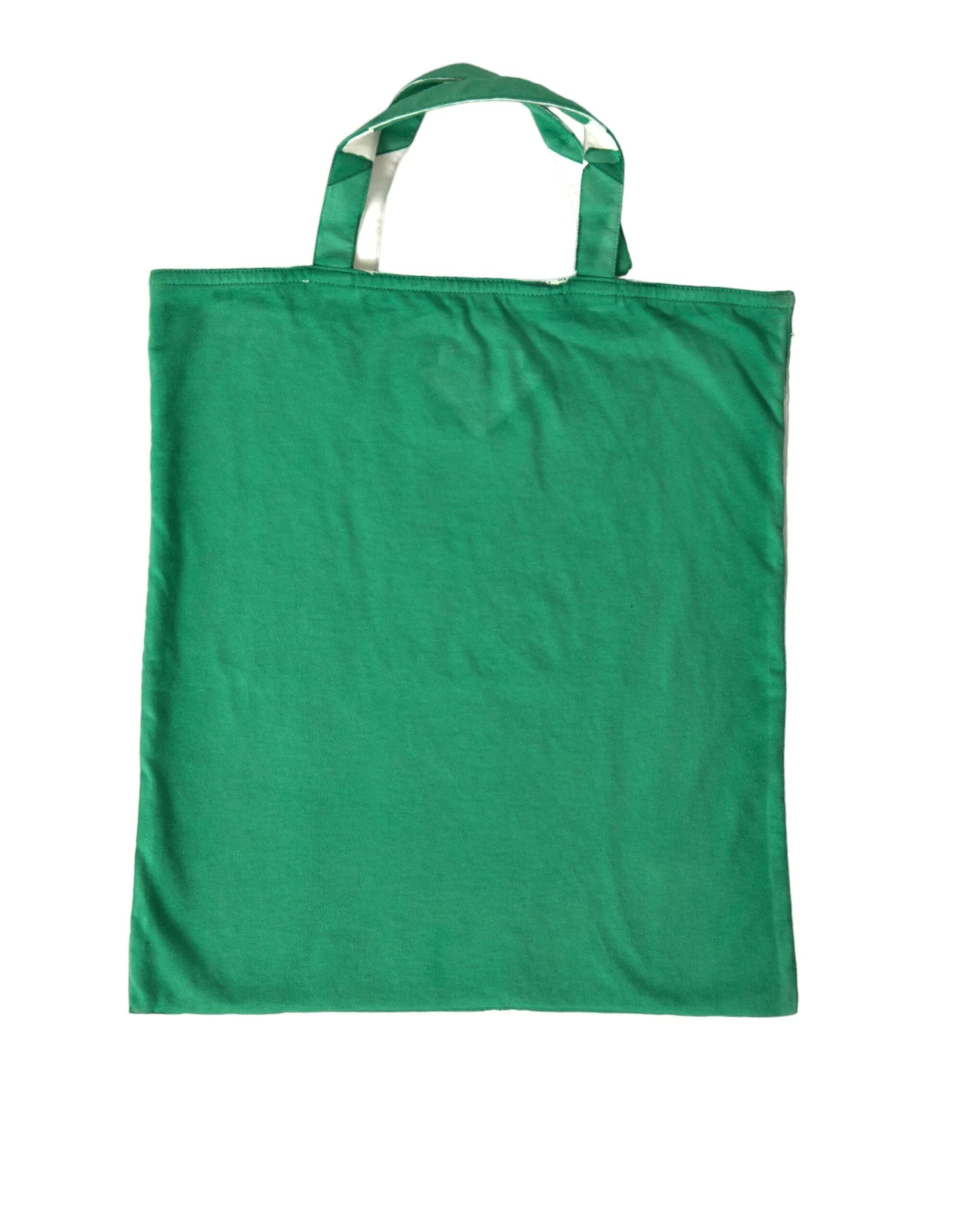 Prada Green Jersey Fabric Logo Shoulder Shopping Tote Shopping Bag - Shopping Totes