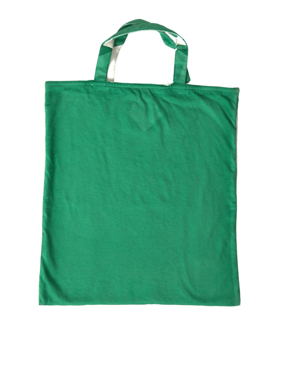 Prada Green Jersey Fabric Logo Shoulder Shopping Tote Shopping Bag - Shopping Totes