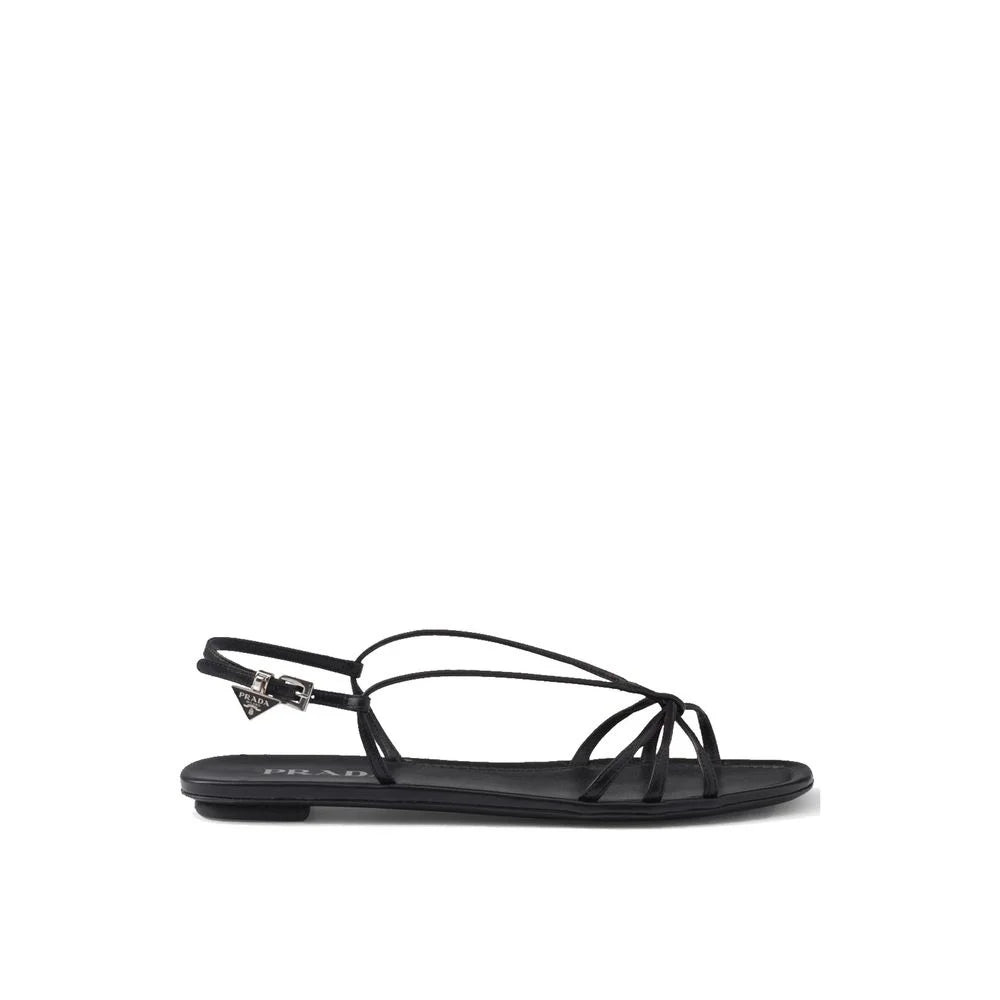 Prada Leather Flat Sandals - EU35/US5 - Sandals