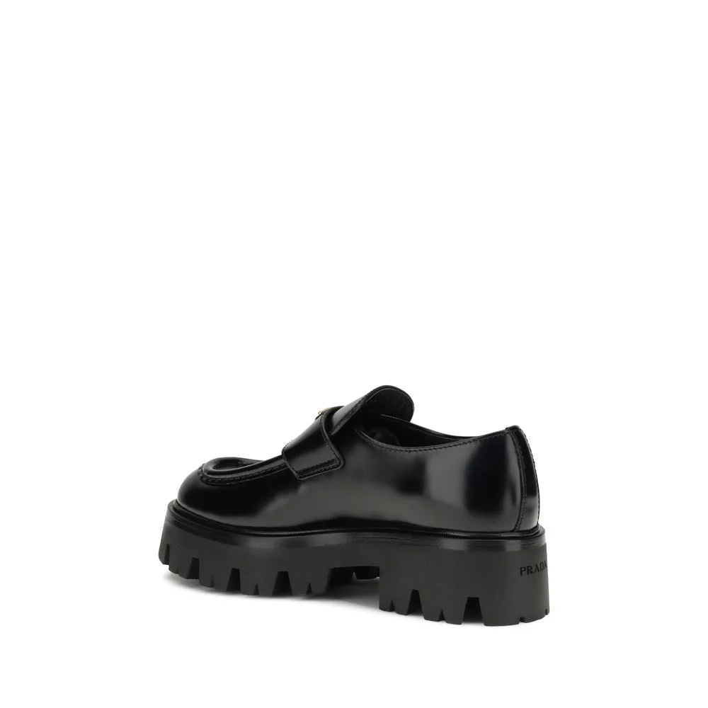 Prada Leather Monolith Loafers