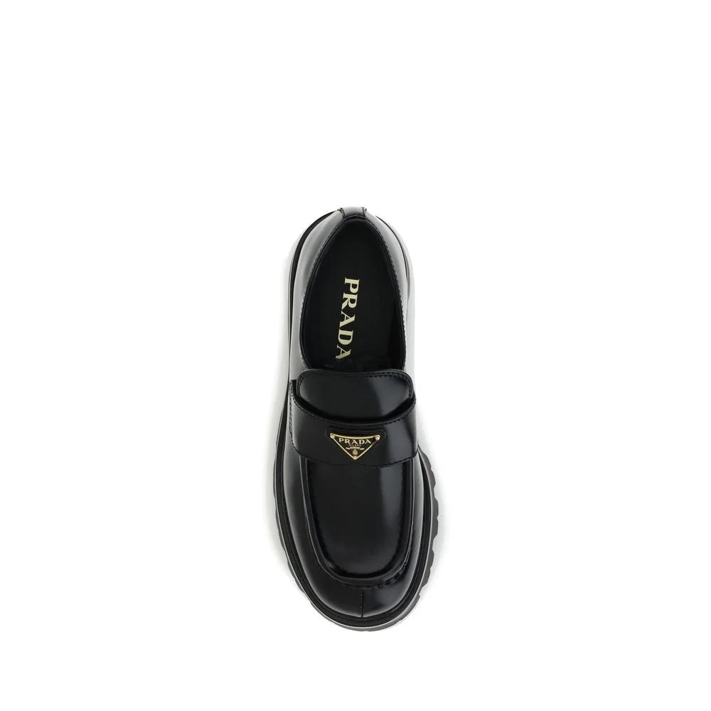 Prada Leather Monolith Loafers