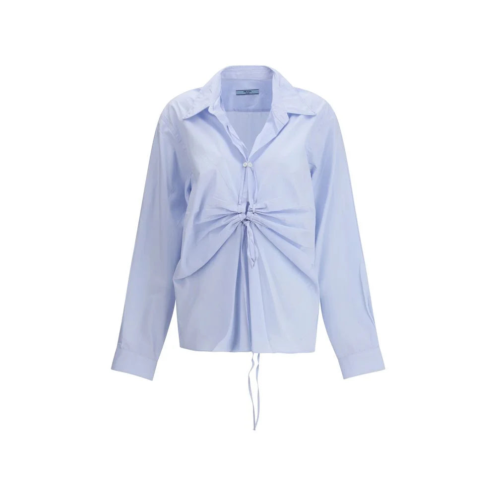 Prada Light Blue Cotton Dress Shirt - IT40 | M
