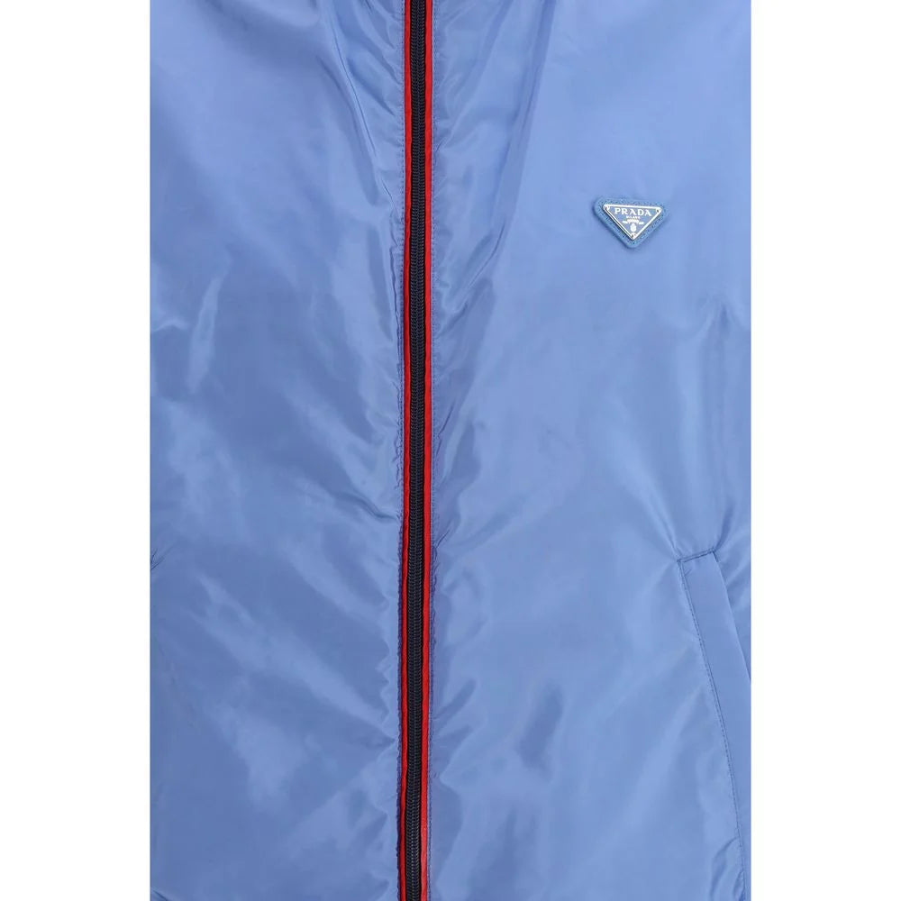Prada Light Blue Recycled Polyamide Shell Jacket