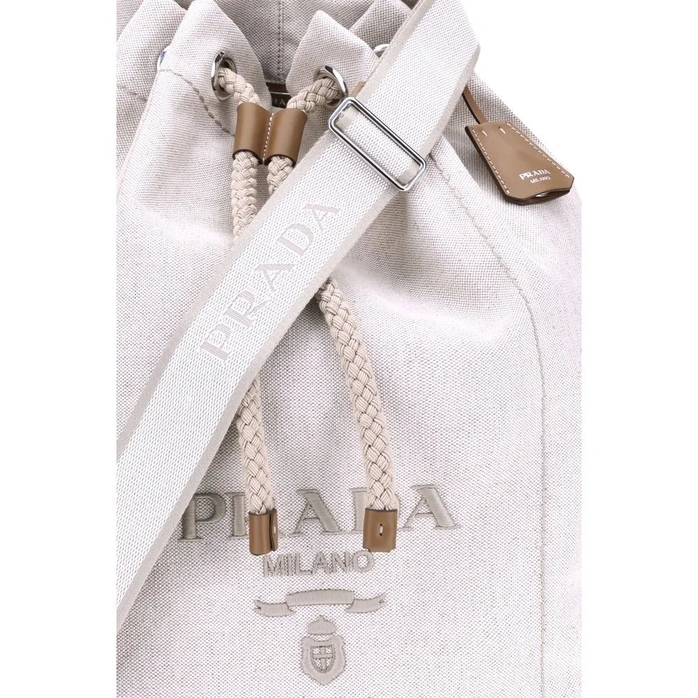 Prada Linen Bucket Bag - Bucket Bags