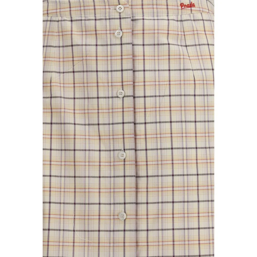 Prada Multicolor Cotton Midi Skirt - IT42 | L