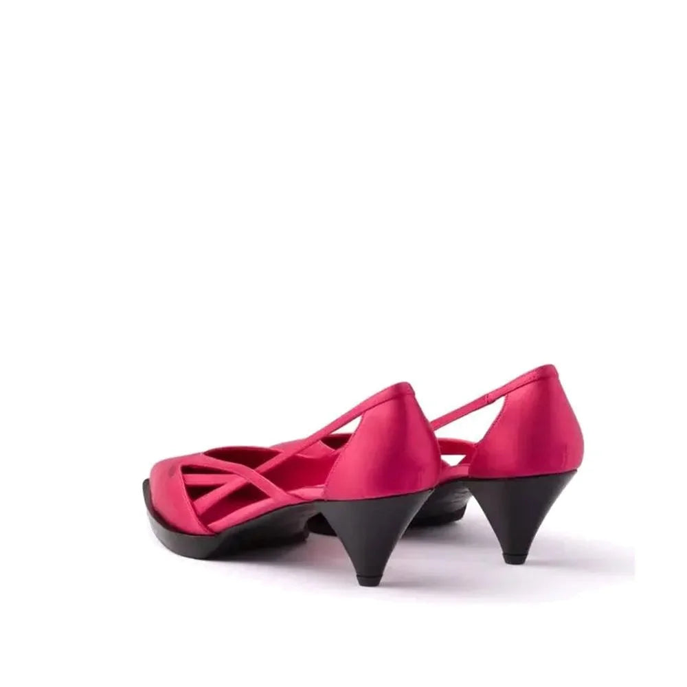 Prada Multicolor Silk Mid Heel Pumps - EU39/US9