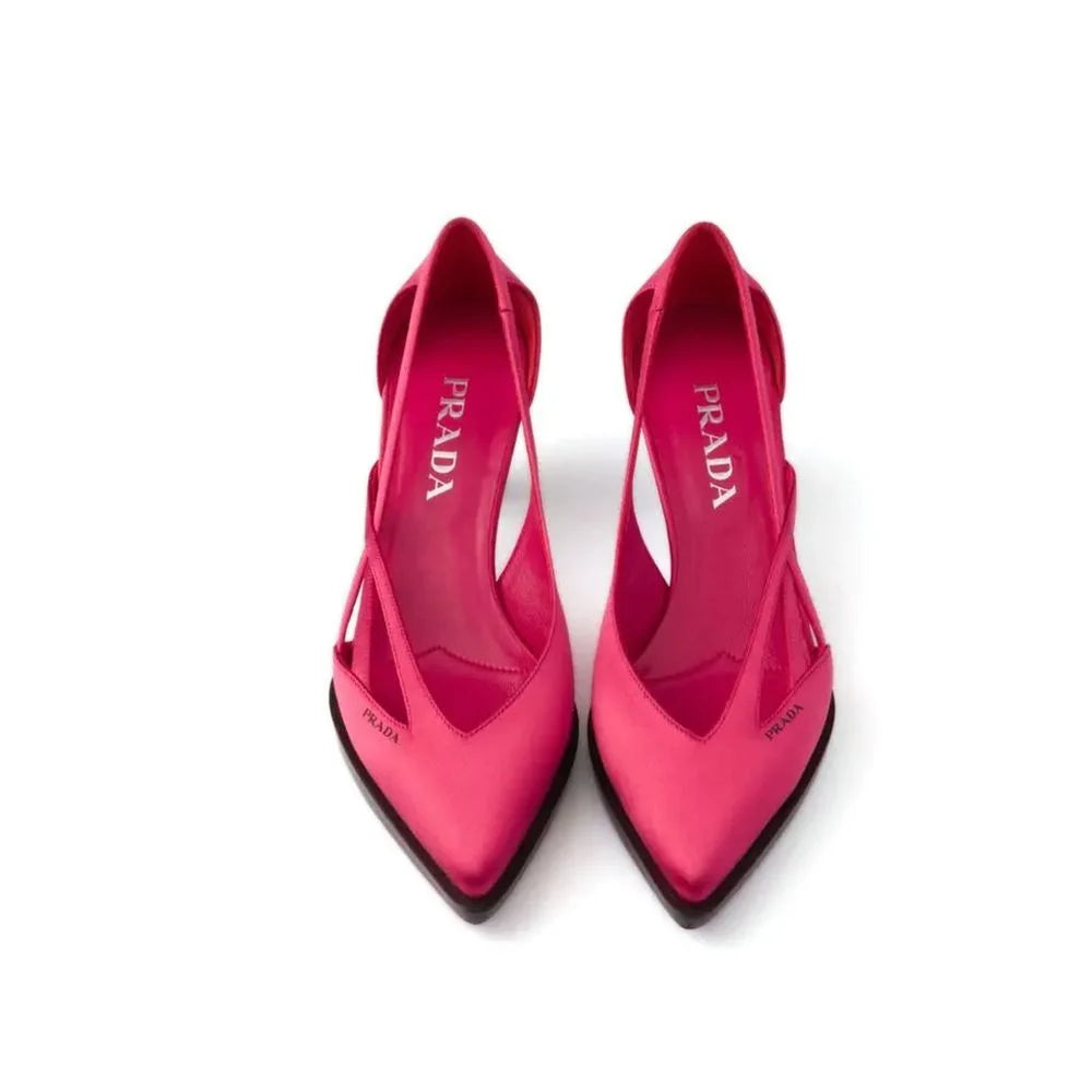 Prada Multicolor Silk Mid Heel Pumps - EU39/US9