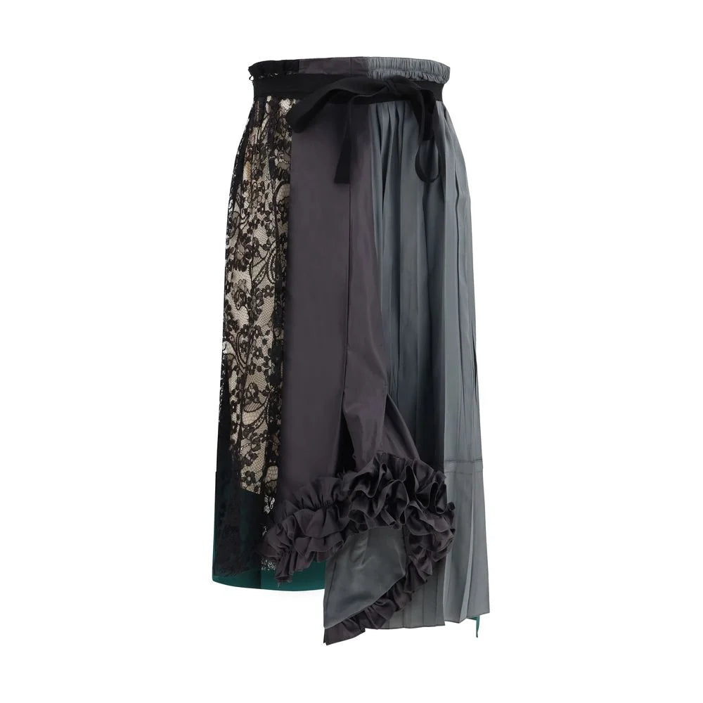 Prada Multicolor Silk Midi Skirt - IT38 | S