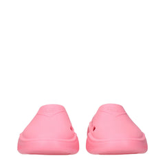 Pantoufles roses en coton Prada
