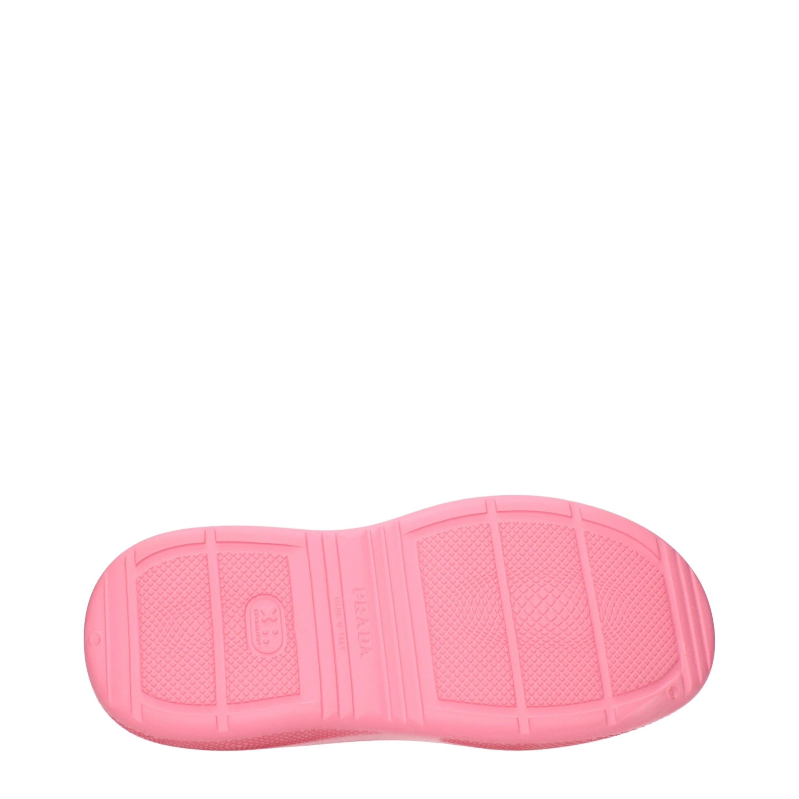 Pantoufles roses en coton Prada