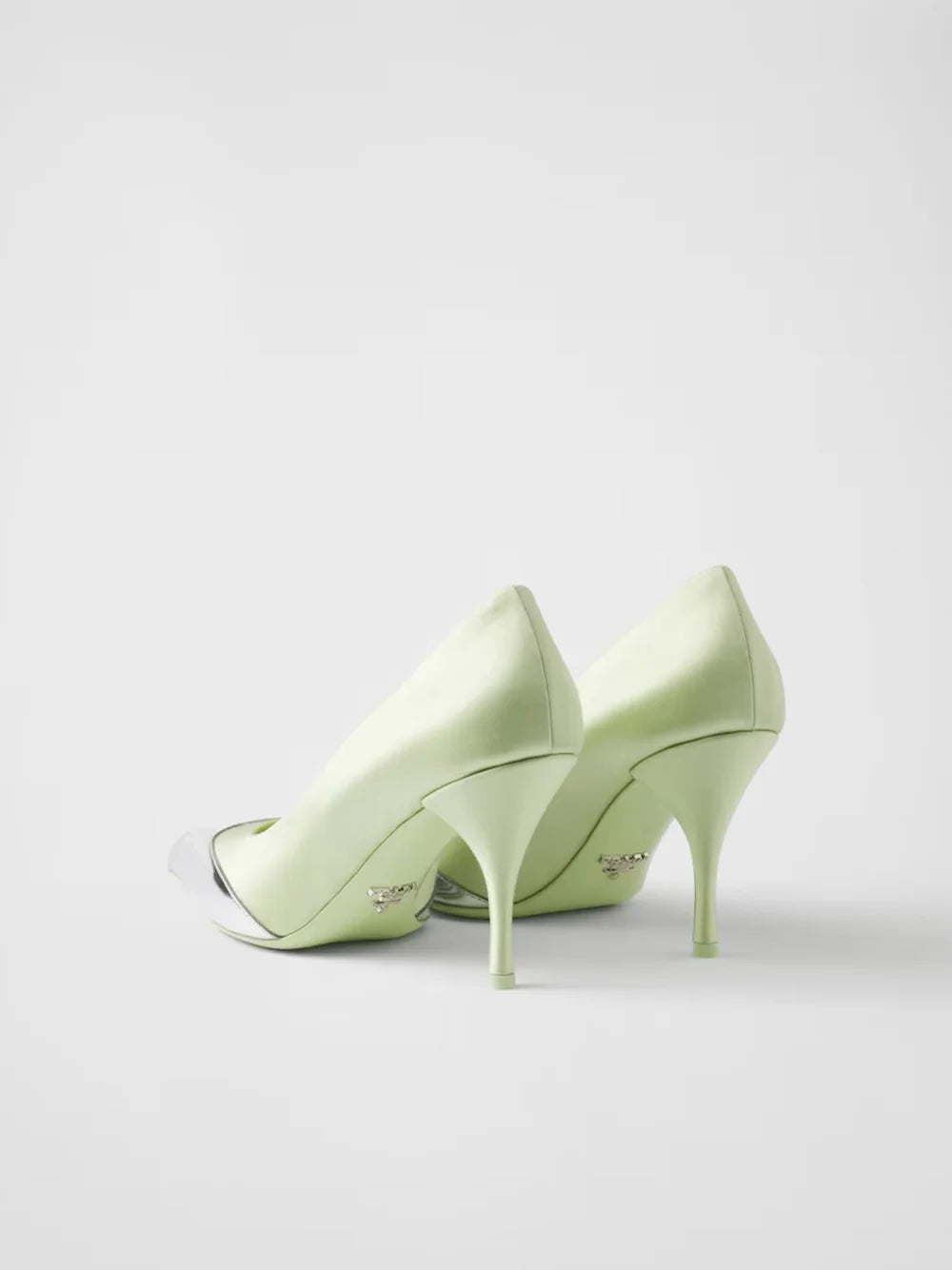 Prada Satin And Metallic Leather Pumps - EU35.5/US5.5 - Heels