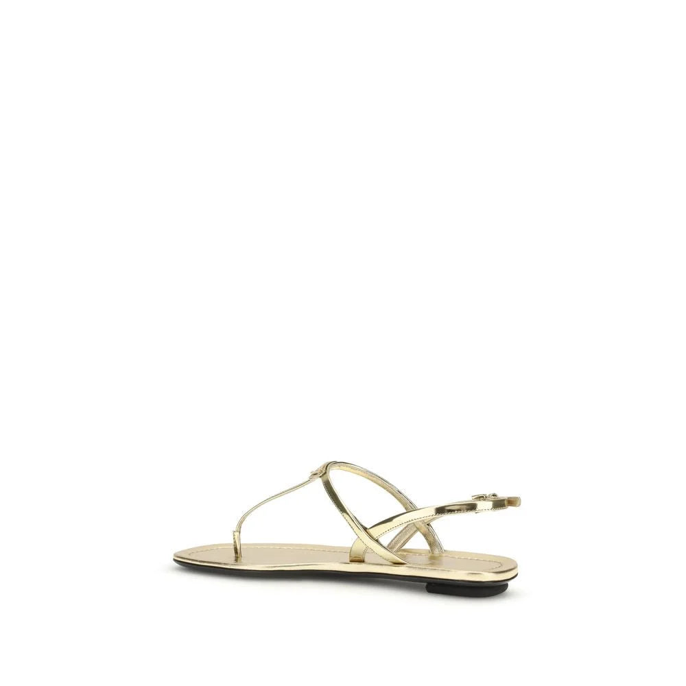 Prada Silver Calf Leather Bos Taurus Flat Sandals - EU37/US7