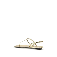 Prada Silver Calf Leather Bos Taurus Flat Sandals - EU37/US7