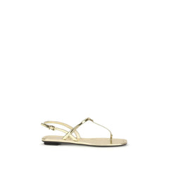 Prada Silver Calf Leather Bos Taurus Flat Sandals - EU37/US7