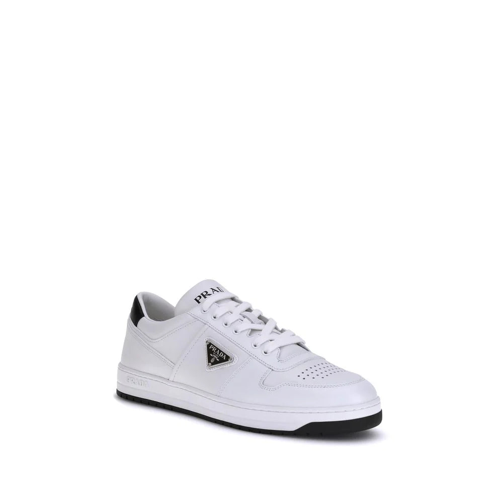 Prada White Calf Leather Bos Taurus Low Top Sneakers - EU41/US8