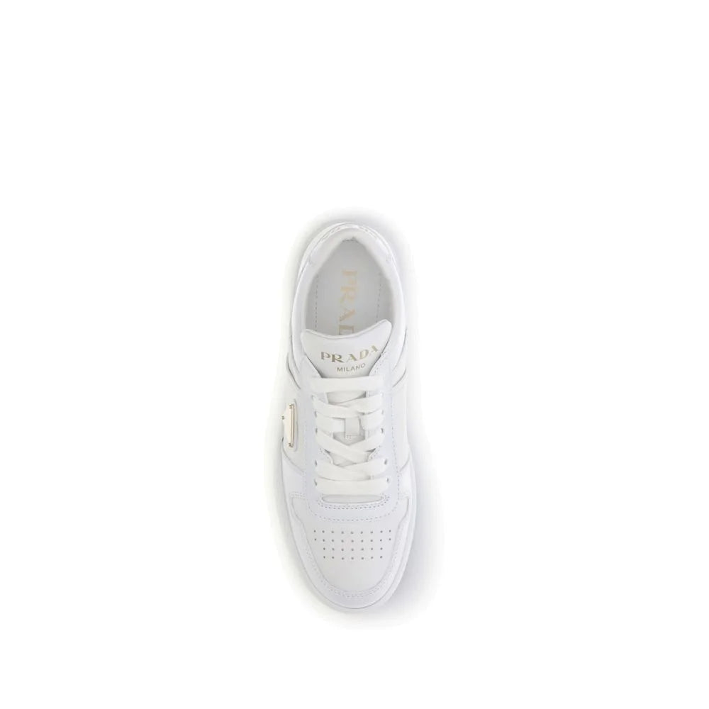 Prada White Calf Leather Bos Taurus Platform Sneakers - EU40/US10