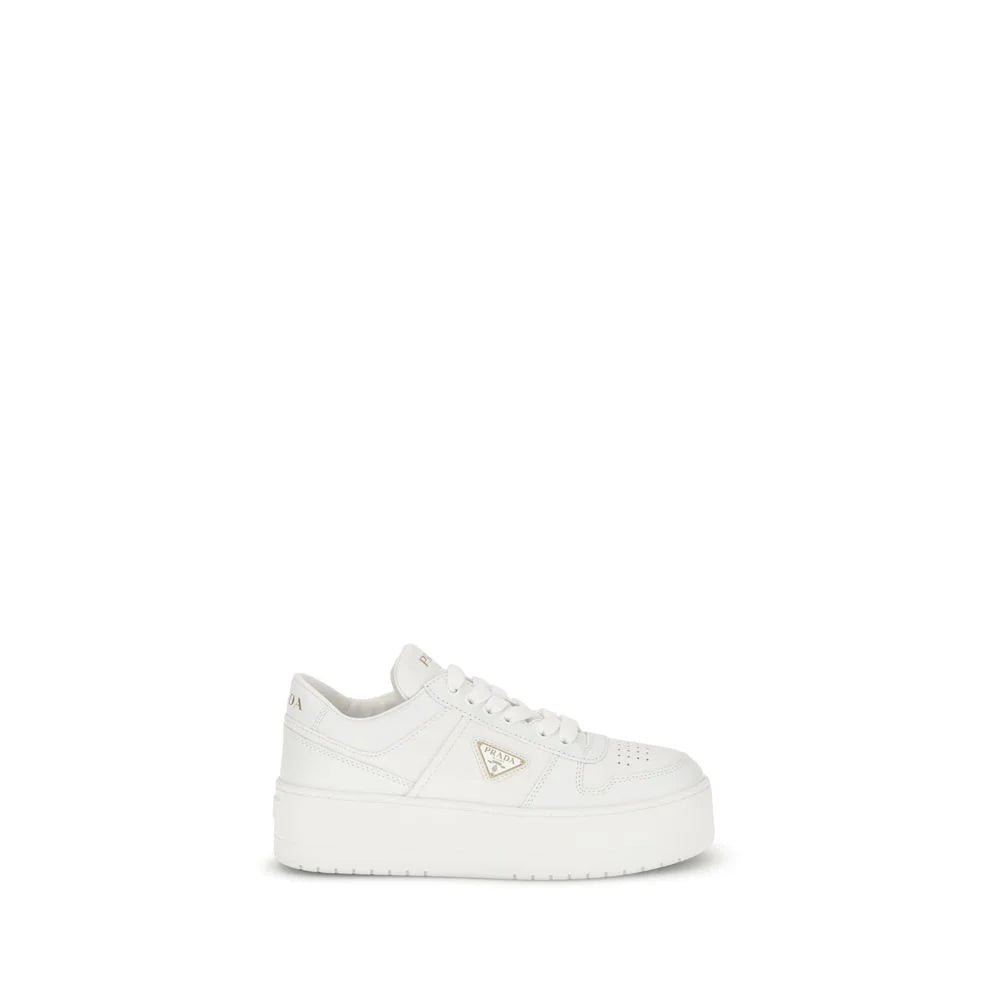 Prada White Calf Leather Bos Taurus Platform Sneakers - EU40/US10