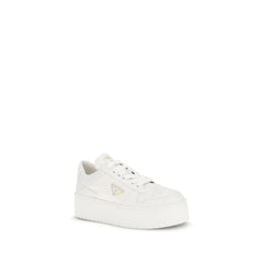 Prada White Calf Leather Bos Taurus Platform Sneakers - EU40/US10