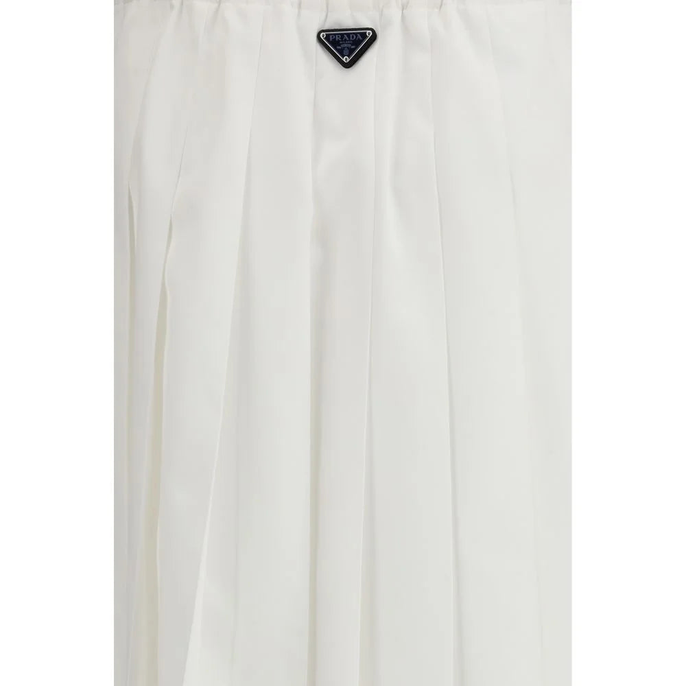 Prada White Cotton Long Skirt - IT38 | S