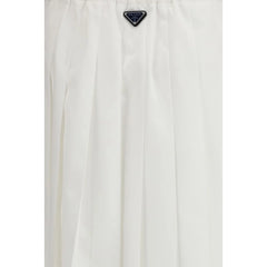 Prada White Cotton Long Skirt - IT42 | L