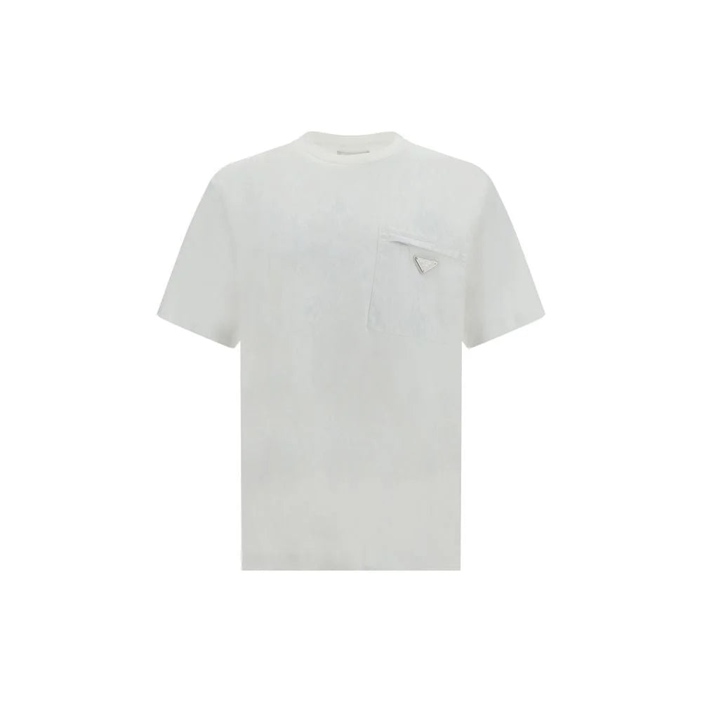 Prada White Cotton T-Shirt - L