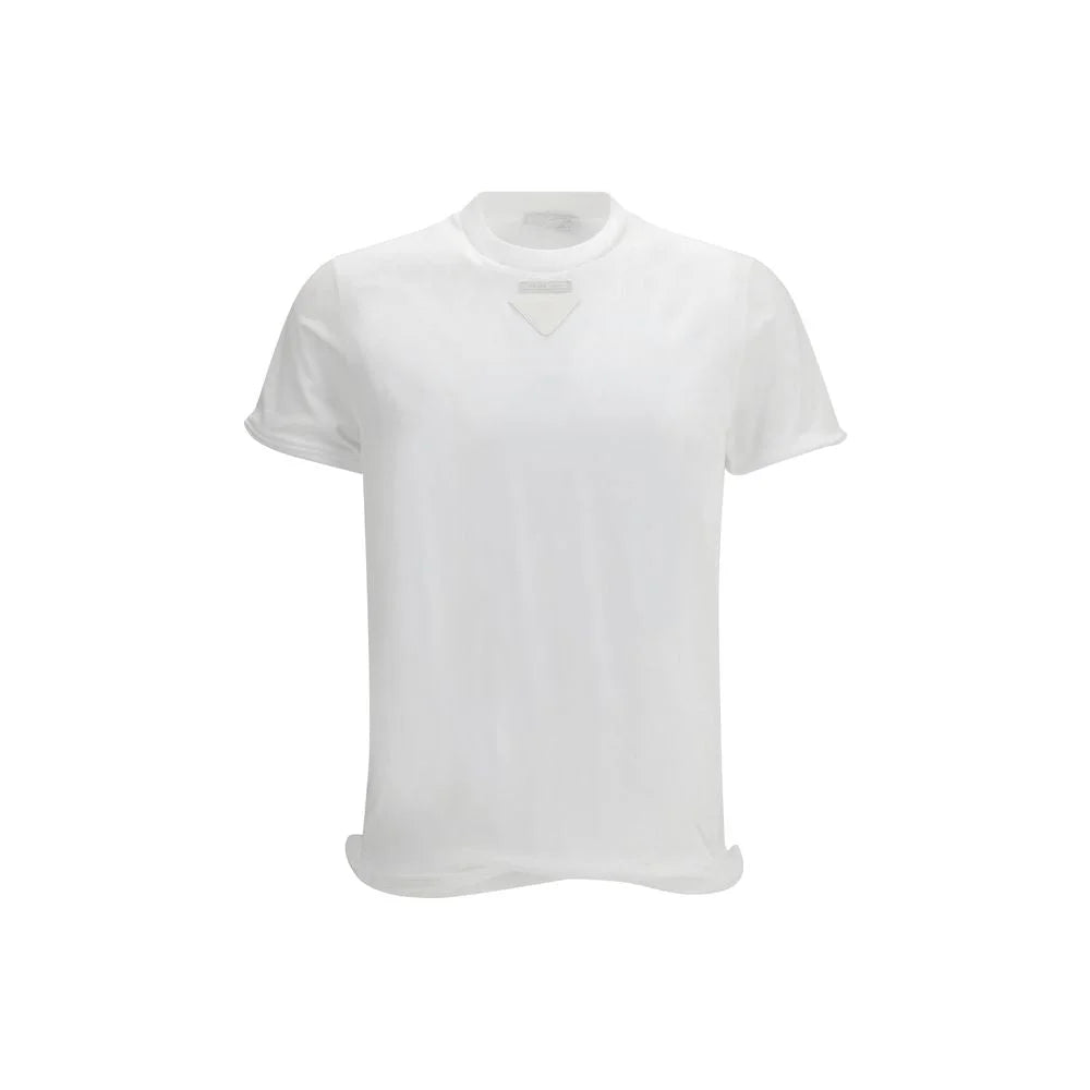 Prada White Cotton T-Shirt - S