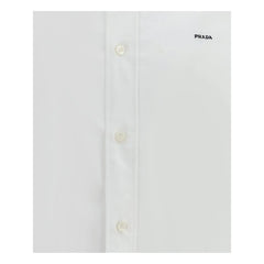 Prada White Fleece Wool Dress Shirt