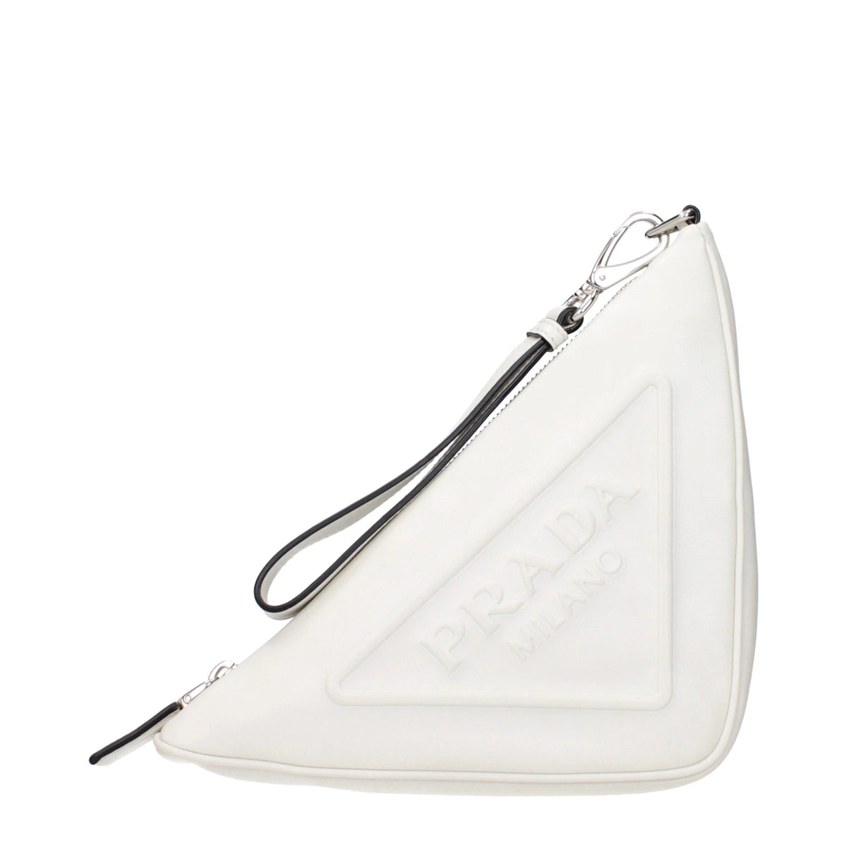 Prada White Leather Clutch Bags