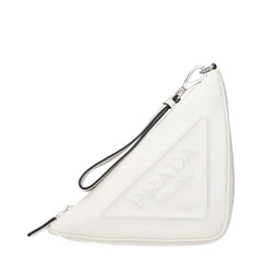 Prada White Leather Clutch Bags