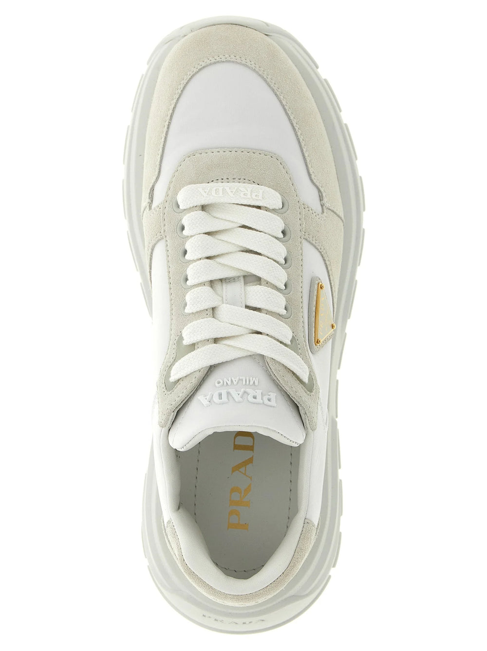 Prada White Polyamide Athletic Sneakers - EU36.5/US6.5
