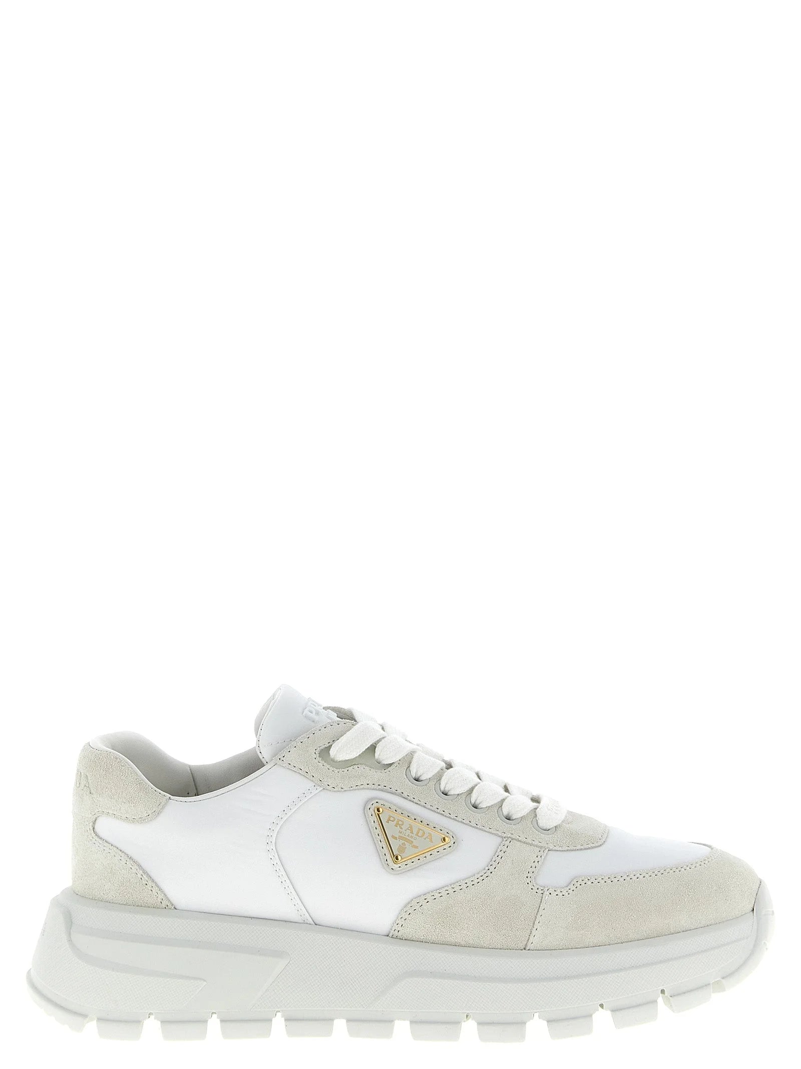 Prada White Polyamide Athletic Sneakers - EU36.5/US6.5