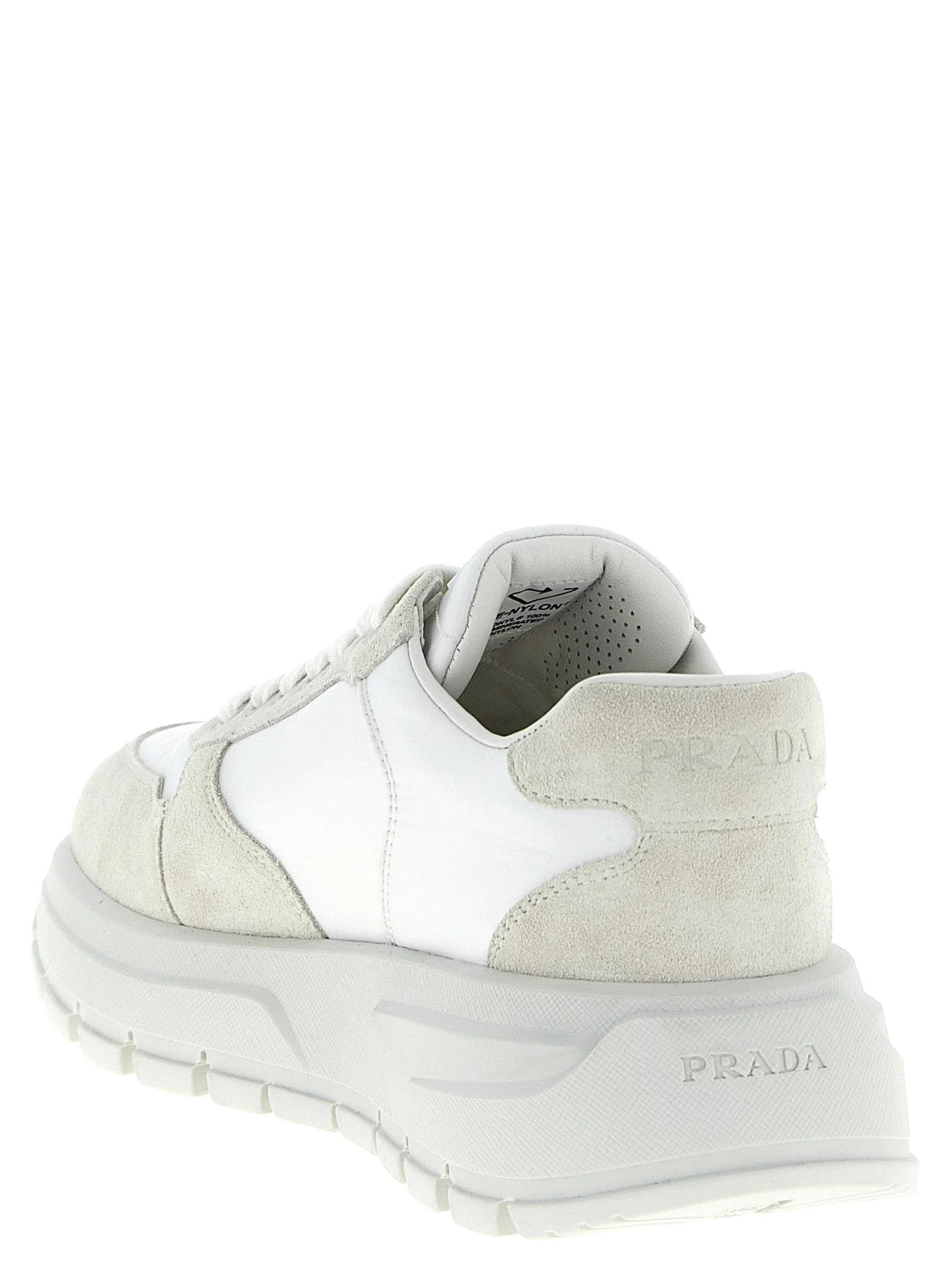 Prada White Polyamide Athletic Sneakers - EU36.5/US6.5